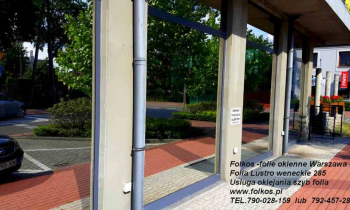 Lustro weneckie Białystok- Oklejamy okna folią wenecką -Folkos folie