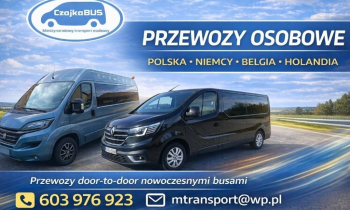Przejazdy busem do Niemiec, Holandii, Belgii. Przeprowadzki
