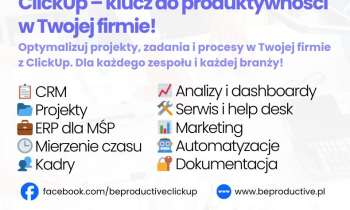 Konsultant ClickUp wdrożenie CRM i zarządzanie projektami